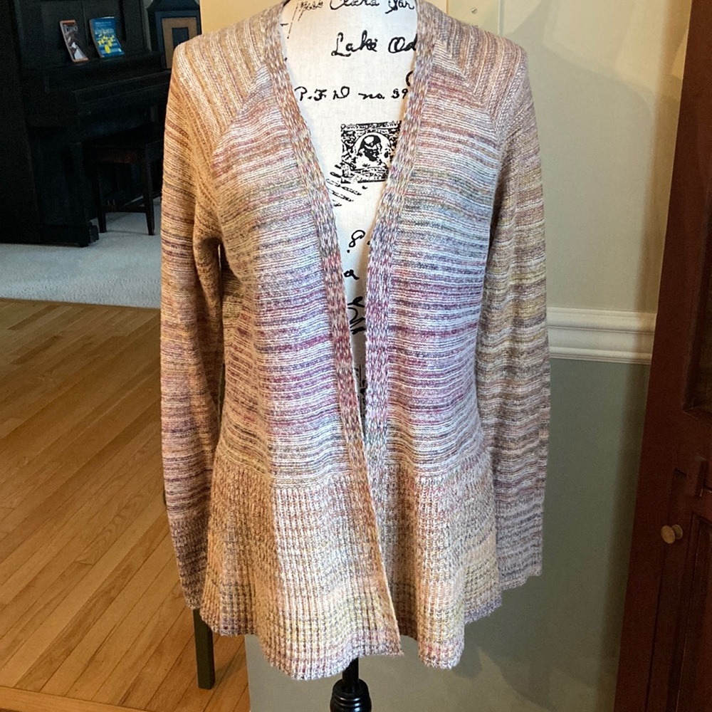 Sonoma multicolored reverse knit cardigan